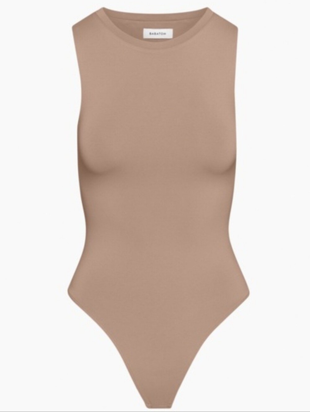 Aritzia Babaton Contour Muscle Tank Bodysuit Large Deep Taupe
